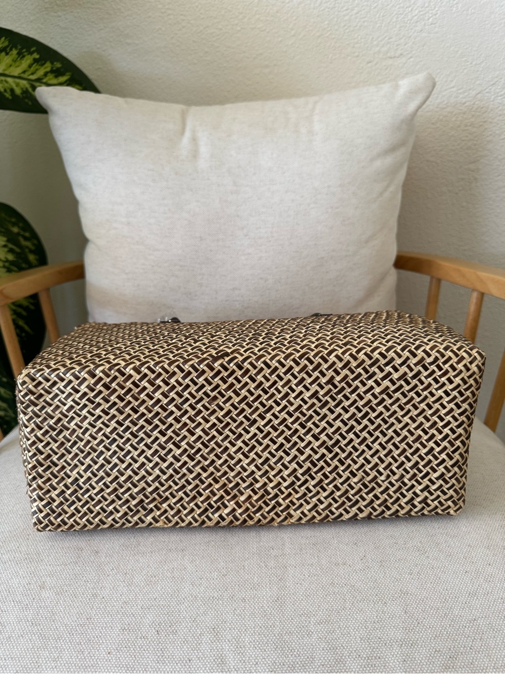 ‼️SOLD‼️Kate Spade New York Natural Woven Straw Weave Nuetral Tote - Picture 5 of 17